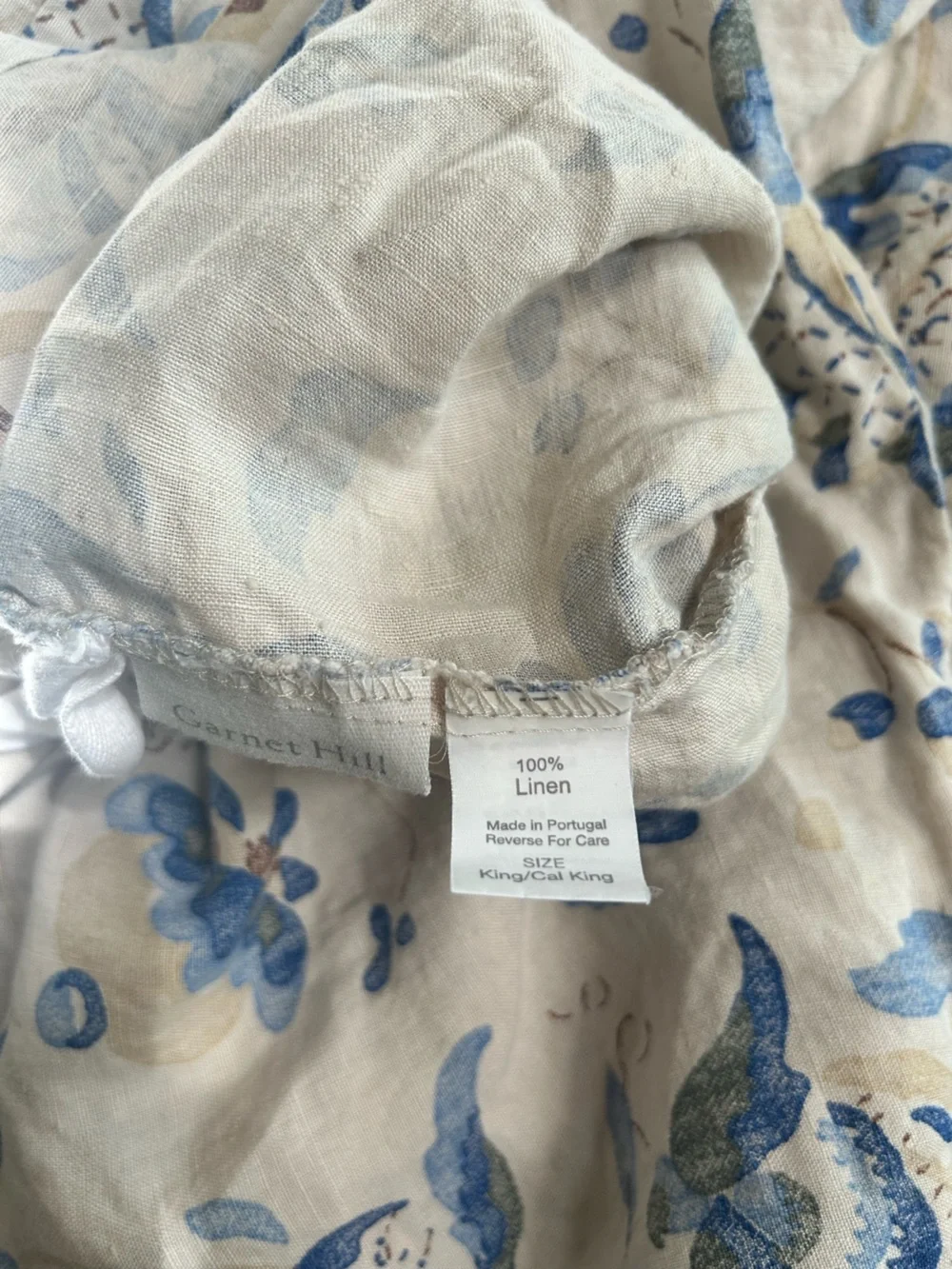 Soma Floral Heirloom Relaxed-Linen King / Cal King Duvet Cover